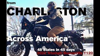 Crazy ride across the USA on a Triumph Bonneville T120