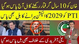 How was New legislation passed to keep IK in prison for 10 years & to defeat PTI in 2029 elections?