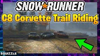 SnowRunner: C8 Corvette (YEET Mobile) Trail Riding!! (Console Mods)