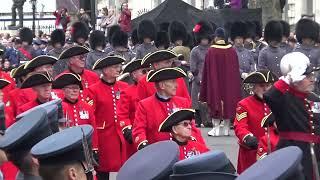 Remembrance Sunday 2022 march past at the Cenotaph of the Chelsea Pensioners