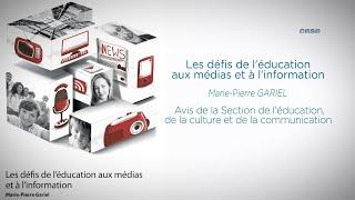 Les défis de l’éducation aux médias et à l’information - cese