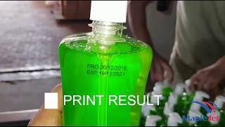 MapleJet Hx Nitro Printing Two Line Code on Soap Dispensers