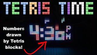 Tetris Clock using an LED Matrix and an ESP32 (without RTC)