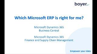 Which Microsoft ERP is right for me?