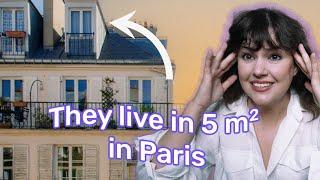 These Parisians live in 5 m2 (54 sq ft). Real-estate in Paris is nuts.