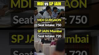 MDI vs SP Jain Comparison | Placements, Fee, Cutoff, Seats #shorts #spjain #mdigurgaon