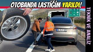 Tesla Model Y ile Otobanda Lastiğim Yarıldı | Olay Sırasında ve Sonrasında Neler Oldu?