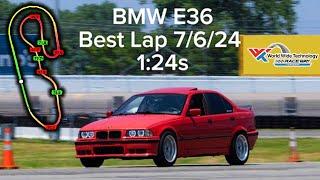 BMW E36 - Track Day: Best Lap 7/6/24