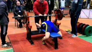 Дурова Марина. Жим лежа 75 кг. На ЧУ UPC 2015 в СК МЕРИДИАН/Фитнес-клуб M-GYM (Киев)