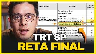 HOW TO STUDY IN THE FINAL STRAIGHT OF THE TRT SP 2025 EXAM