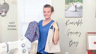 DIY Reusable Grocery Bag Tutorial - Sewing Project || This Faithful Home