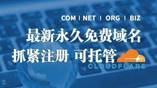 永久免费域名"抢注"中，内含.com/.net/.org/.biz等优质SEO后缀，短前缀开放，可托管Cloudflare #免费 #domainname #cloudflare