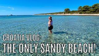 Paržine, a SAND BEACH in CROATIA | Island Ilovik TRAVEL VLOG