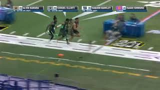 Isaiah Simmons RACES Saquon Barkley, Jalen Ramsey, Zeke, McCaffery & others at the NFL Combine!