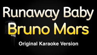 Runaway Baby - Bruno Mars (Karaoke Songs With Lyrics - Original Key)