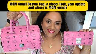 MCM Small Boston Bag in Pink: 1 year wear, mod shots, what fits and where is MCM going (at the end!)