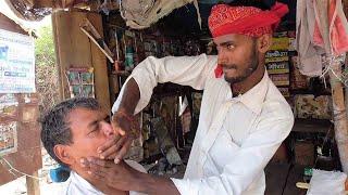 Head And Back Body Massage with Hard Tapping By Indian street Barber//Asmr