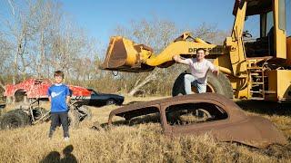 Digging up Abandoned Car