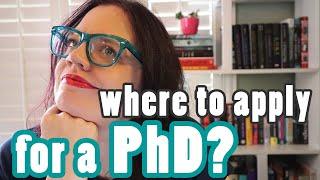 Deciding where to apply for a PhD? | Choosing the right PhD programs for applications!