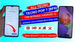 How to Bypass FRP on ANY Android Phone in 2025!| Tecno POP 7 FASTEST Google Unlock without PC 2025
