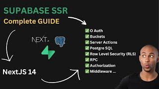 Next.js / Supabase: CRUD, Authentication, RPC, Database, Functions, Buckets, Server Actions