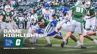 Game Highlights: Memphis 44, Charlotte 38 Football (November 11, 2023)