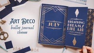 July Art Deco Bullet Journal Theme Setup 