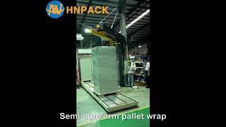 Hennopack semi auto rotary arm pallet stretch wrapper