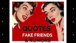 Quotes Fake Friends, Gossip and Rumors