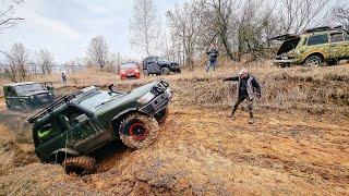 #OFFROAD-рейд начинается ВЕСЕЛО, подъем по скользкой глине