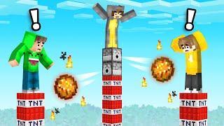 Minecraft Tower Battle but it is TNT! (1v1v1)