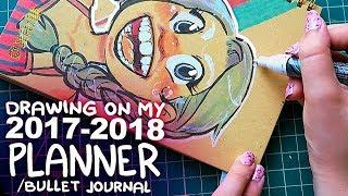 DRAWING on my PLANNER! | Markers on Toned Paper  | Back to School
