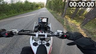 KOVE 450 Rally Acceleration 0-100km/h + Strong Braking