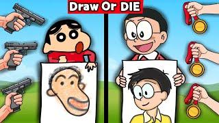 Draw Or Die Challenge  || Shinchan Vs Nobita