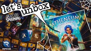 Unboxing Atheneum: Mystic Library from Renegade Game Studios.