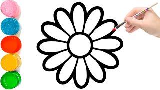 Flower Drawing | How to Draw a Flower Step by Step | Easy Drawing