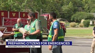 Local community emergency response team (CERT) talks preparedness