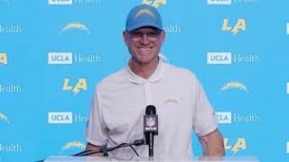 Jim Harbaugh Postgame Press Conference vs Broncos | LA Chargers