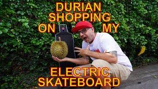 OMG I fell on this DURIAN fruit while riding my E Board OUCH