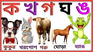বাংলা ব্যঞ্জনবর্ণ কখগঘ | Banjonborno ka kha ga | ছবি দেখে ব্যঞ্জনবর্ণ শিখি | Bangla bornomala.