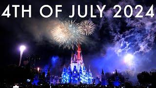 Magic Kingdom 4th of July 2024 Fireworks 4K -Disney Celebrate America 4th of July Concert in the Sky