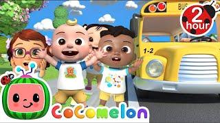 On The Bus With JJ! | CoComelon | Wheels on the BUS Songs! | Nursery Rhymes for Kids | 2 Hours+