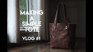 MAKING A LEATHER TOTE BAG OR LEATHER SHOULDER BAG.