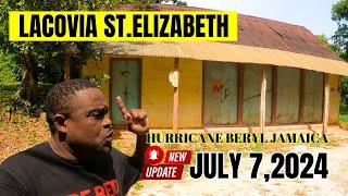 TOUR OF LACOVIA ST.ELIZABETH JAMAICA DAYS AFTER HURRICANE BERYL.