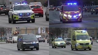 [Kopenhagen responding] Fire Department, Police and Ambulance responding Code 3 in Denmark