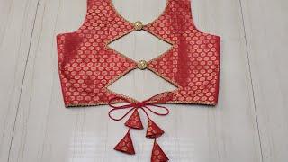 Blouse Back Neck Design Cutting and Stitching // Blouse design....
