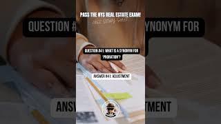 FREE STUDY SHEET TO PASS THE NYS REAL ESTATE SALESPERSONS EXAM