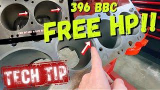 De-Shrouding the Valves on a 396 Big Block Chevy for more CFM & Free HP!!!
