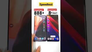 Snapdragon 8+Gen1 vs 888+ Speedtest 