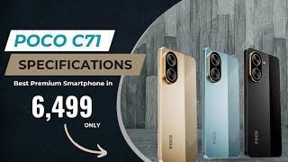 Poco C71 Smartphone Specifications | Best Smartphone in 6,499 Only 